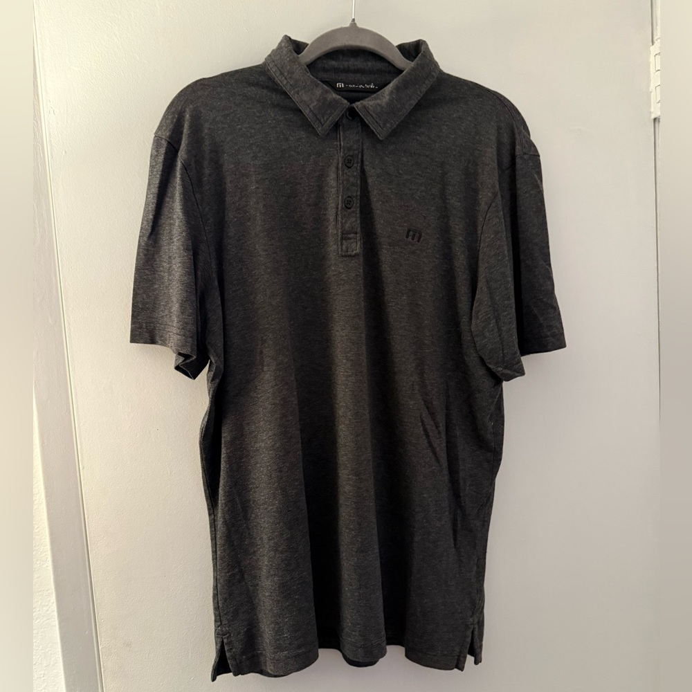 Travis Mathew Charcoal Golf Polo Shirt